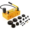 Bild von VEVOR Hydraulisches Lochstanzer-Set Knockout-Lochtreiber-Kit 15t, Handpumpe Stahl Lochwerkzeug 10 Stanzformen 1/2, 3/4, 1, 1-1/4, 1-1/2, 2, 2-1/2, 3, 3-1/2, 4 Zoll, Zylinder Lochstanze Hydraulikpumpe