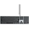 Bild von Satechi Slim W3, Kabelgebunden, USB, QWERTZ, Schwarz, Grau