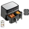 Bild von Tefal Dual Easy Fry & Grill EY905B, Heißluftfritteuse, 8,3 l, Doppel, Grau, Touchsteuerung, Eigenständig