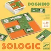Bild von Djeco SOLOGIC Dogmino Logikspiel Holz Hunde-Thema, 40 Aufgaben, 21,5 x 21,5 cm