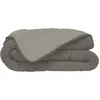Bild von TOISON D'OR CALGARY Wendedecke/Winter- & Sommerbettdecke Warm 400 g/m² Microfaser Taupe/Lin, 220 x 240 cm, 4-Jahreszeiten, hypoallergen