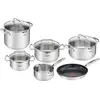 Bild von Tefal Duetto+ G732SA55, Gemischtes Set, Edelstahl, Edelstahl, Titan, Edelstahl, Glas