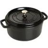 Bild von Staub La Cocotte, Auflaufform, Rund, Eisenguss, Keramik, Gas, Halogen, Induktion, Schwarz, -20 - 260 °C