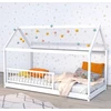 Bild von Hausbett PANDA mit Lattenrost und Gitter/ Kinderbett 90x190 cm - Weiß