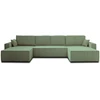 Bild von Best Mobilier Dellia, Grün, 7 Sitz(e), Dellia, Samt, Holz, Kunststoff