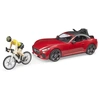 Bild von Bruder Roadster mit Rennrad und Radfahrerin 1:16