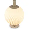 Bild von Briloner LED Tischlampe Kabellos Ø18x25 cm Rund 2W 150lm 2700K Warmweiß Dimmbar Beige - Tischleuchte Wohnzimmer Schlafzimmer Balkon