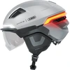Bild von ABUS Fahrradhelm HYP-E ACE - mit Frontlicht, Rücklicht und Blinklicht - mit Visier und Ohrenschützern - geeignet auch für E-Bike und S-Pedelec - für Damen und Herren - ilber, Größe M (54-58 cm)