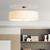 Bild von BRILLIANT Deckenleuchte Andria | dekorative Wandleuchte | Ø 60 cm | weiß/chrom | Metall/Textil | 3x E27 max. 60W