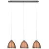 Bild von BRILLIANT Lampe Relax Pendelleuchte 3flg bronze/chrom | 3x A60 , E27 , 60W , g.f. Normallampen n. ent. | In der Höhe einstellbar / Kabel kürzbar | Für LED-Leuchtmittel geeignet