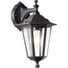 Bild von BRILLIANT schwarze Außenwandleuchte CARLEEN | hängende Wandlampe | mit geeignetem Leuchtmittel dimmbar | 1x E27 Fassung max. 60 Watt | Metall/Glas | IP44