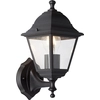 Bild von BRILLIANT schwarze Außenwandleuchte Nissie | Landhausstil | mit geeignetem Leuchtmittel dimmbar | 1x E27 Fassung max. 60 Watt | IP44 | Metall/Glas