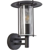 Bild von BRILLIANT schwarze Außenwandleuchte DETROIT | stehend Außenwandlampe IP44 | 1x E27 Fassung max. 20W | Metall/Kunststoff
