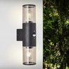 Bild von BRILLIANT Außenwandleuchte Sergioro | dekorative Outdoorleuchte | anthrazit | mit Bewegungsmelder | 2x E27 max. 20 W | IP44