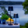 Bild von BRILLIANT Portable LED Außen Tischlampe Kaami | Höhe: 37 cm | 2W 310lm 3000K | dimmbar über Touchdimmer | aufladbar über USB | schwarz