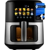 Bild von ProfiCook® Heißluftfritteuse XXL 6,5L | ohne Öl oder Fett | Airfryer mit Color-Display | 9 Programme | 50 - 200°C | Air Fryer 1700W | PC FR 1286 H