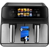 Bild von ProfiCook® Heißluftfritteuse XXL mit 2 Kammern | 8L Heißluftfritteuse Doppelkammer | kein Öl oder Fett | Air Fryer m. Color-Display | PC FR 1287 H