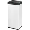 Bild von Hailo Big-Box Swing XL Mülleimer - 1 x 52 Liter - selbstschließender Schwingdeckel - Stahlblech - Müllbeutel-Klemmrahmen - Mülleimer Küche rechteckig - Abfalleimer Germany - weiß