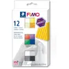 Bild von Staedtler FIMO 8013 C, Modellierton, Schwarz, Blau, Gold, Grün, Grau, Violett, Rot, Silber, Weiß, Gelb, 12 Stück(e), 300 g, 25 g, 12 Stück(e)