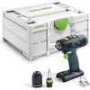 Bild von Festool Akku-Bohrschrauber T 18+3-Basic, Elektrischer Schraubendreher, Pistolengriff, Schwarz, Blau, 1500 RPM, 450 RPM, 1500 RPM