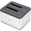 Bild von Digitus USB 3.0 Duale SATA HDD Dockingstation 2,5"/ 3,5, HDD, SSD, SATA, Serial ATA II, Serial ATA III, 2.5,3.5", USB 3.2 Gen 1 (3.1 Gen 1) Type-B, Schwarz, Weiß, 6 Gbit/s