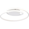 Bild von Trio Leuchten - Design Deckenleuchte I Deckenlampe I Lampe I Leuchte weiß inkl. LED 3-stufig dimmbar - Krula Dimmer I Dimmbar I Wohnzimmer I Schlafzimmer - Aluminium Rund - I (nicht austauschbare) LED