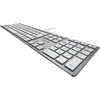 Bild von CHERRY KC 6000 Slim, Volle Größe (100%), Kabelgebunden, USB, AZERTY, Silber, Weiß