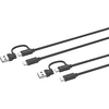 Bild von STREAM Play & Charge USB-C/A auf USB-C Kabel Set, schwarz
