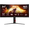 Bild von AOC G4 CU34G4CAP, 86,4 cm (34"), 3440 x 1440 Pixel, UltraWide Quad HD, LCD, 1 ms, Schwarz, Rot