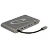 Bild von DeLOCK 87297, USB 3.2 Gen 2 (3.1 Gen 2) Type-C, Grau, MicroSD (TransFlash), SD, RJ-45, USB 3.2 Gen 2 (3.1 Gen 2) Type-A, USB 3.2 Gen 2 (3.1 Gen 2) Type-C, VGA, mini DisplayPort, Metall, USB