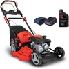 Bild von Scheppach Benzin-Rasenmäher MS150-46E - 3,7PS | 46cm | 55L | Antrieb | E-Start | inkl. 2Ah Akku + 2,4A Ladegerät