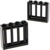 Bild von 2x Lego Fenster Rahmen 1x4x3 schwarz Gitter 4530589 62113 60594