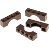 Bild von 4x Lego Bogenstein 1x4x1 dunkel braun Bögen rund Bogen Brücke 4623775 3659
