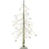 Bild von BELIANI Outdoor LED Weihnachtsbeleuchtung Weiß Kunststoff 122 cm in Baumform Birke mit Stromanschluss zum Aufstellen für Außen Deko Adventsdekoration