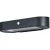 Bild von OSRAM ENDURA Style Oval Solar-Wandleuchte, warmweißes Licht (3000K), integrierter Sensor, ohne Strom nutzbar, lange Batterielaufzeit: 30 Mal 60 Sekunden im PIR Modus, Schutzklasse IP44, schwarz
