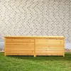 Bild von Mucola Auflagenbox Holz Kissentruhe Auflagen Kissenbox 170 cm Gartenbox Gartentruhe Holztruhe Aufbewahrungsbox Holzkiste