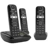 Bild von Gigaset AS690A Trio, Analoges/DECT-Telefon, Kabelloses Mobilteil, Freisprecheinrichtung, 100 Eintragungen, SMS (Kurznachrichtendienst), Schwarz