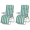 Bild von Outsunny 2 xKlappstühle Sonnenliege Gartenstuhl klappbar Liege 5 Positionen Grün