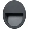 Bild von Lucande LED-Wandeinbauleuchte Loya, Ø 11,5 cm, grau, IP54