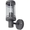Bild von Lindby Außenwandlampe Djori, 28cm, anthrazit, Edelstahl, E27