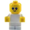 Bild von LEGO® Baby Minifigur Weißer Körper mit Gelben Händen ! Menge 1x