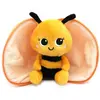 Bild von LES DÉGLINGOS Flipetz Buzzet The Bee Dekokissen   wendbares 2-in-1-Plüschkissen von Mandarine zu Biene   22,9 cm Stofftierkissen für Sofa, Bett und Ki
