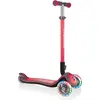 Bild von GLOBBER ELITE DELUXE LIGHTS   Tretroller Kinder, 120/80 mm, ABEC 5, 3-rädrig, höhenverstellbar, LED-Rollen, rot