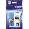 Bild von Brother LC-421VAL, Standardertrag, Schwarz, Cyan, Magenta, Gelb, 4 Stück(e), 200 Seiten, 200 Seiten, Multipack