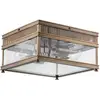 Bild von Deckenleuchte HOLBORN E27 2x60W IP44 Solides Messing Dunkle Bronze, Glas klar H:16.5cm L:30cm B:30cm dimmbar