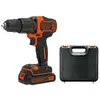 Bild von Black & Decker BDCHD18K-QW, Handbohrmaschine, Ohne Schlüssel, Schwarz, Orange, 1 cm, 1400 RPM, 2,5 cm