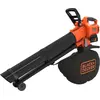 Bild von Black & Decker BCBLV3625L1, Handgehaltenes Gebläse, 270 km/h, 510 m³/h, Blasen/saugen, 45 l, Schwarz, Orange