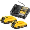 Bild von DEWALT Akku-Kit (2x 18V/2Ah plus DCB1104) DCB1104D2-QW
