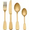 Bild von Mikasa Soho Gold Set de Besteck de Edelstahl de 16 Teile, Set für 4, enthält 4x Messer, Gabeln, Dessertlöffel und Teelöffel de, spülmaschinenfest