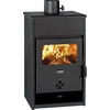 Bild von Prity Kaminofen KD 9,3 kW Holzofen mit Holzfach Kompakt Werkstattofen Anthrazit